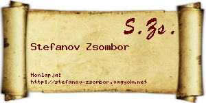 Stefanov Zsombor névjegykártya